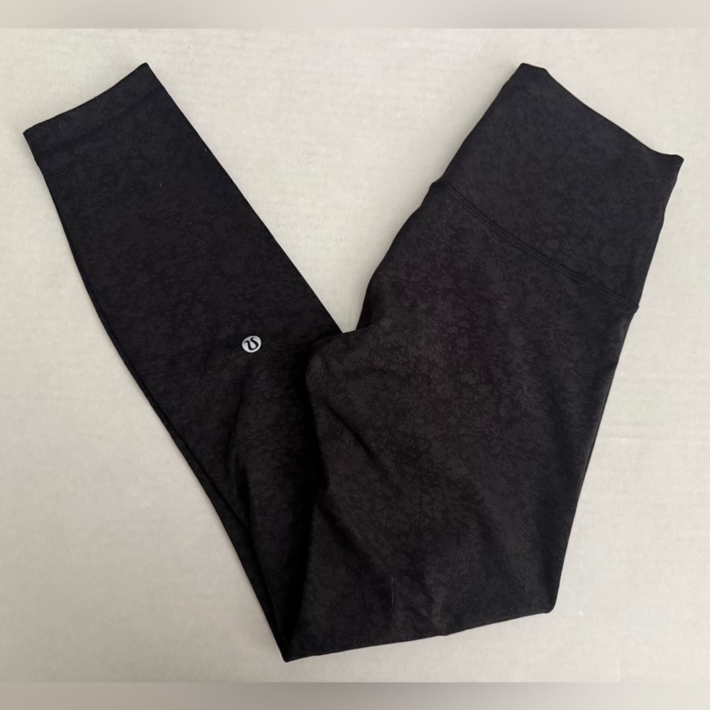 Lululemon Wunder Train High Rise Tight 25’ Size 4 Blaze Black